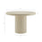 Belmonte 45 Inch Painted Wood Round Pedestal Dining Table in Putty