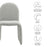 Junia Boucle Upholstered Arch Armless Dining Chair in Dove Gray
