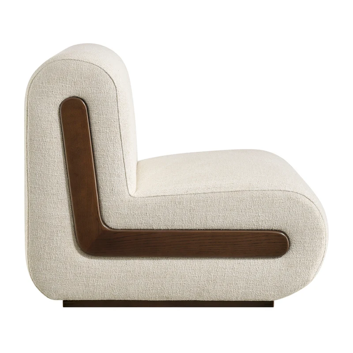 Denby Linen Blend Accent Chair in Ivory