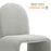 Junia Boucle Upholstered Arch Armless Dining Chair in Dove Gray