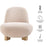 Norwood Faux Mohair Bean Shaped Accent Chair in Petal