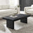 Relic Concrete Textured Coffee Table in Black