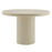 Belmonte 45 Inch Painted Wood Round Pedestal Dining Table in Putty