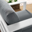 Tahoe Outdoor Patio Powder-Coated Aluminum Armchair in White Charcoal