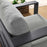 Tahoe Outdoor Patio Powder-Coated Aluminum Armchair in Gray Gray