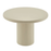 Belmonte 45 Inch Painted Wood Round Pedestal Dining Table in Putty