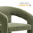 Oslo Barrel Fabric Upholstered Dining Accent Chair in Leaf