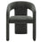 Oslo Barrel Fabric Upholstered Dining Accent Chair in Anthracite