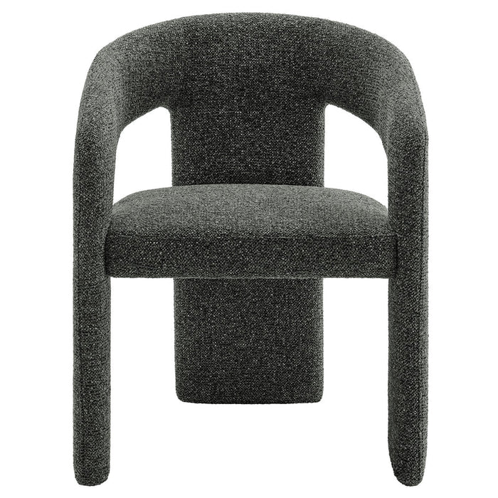 Oslo Barrel Fabric Upholstered Dining Accent Chair in Anthracite