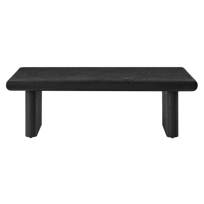 Relic Concrete Textured Coffee Table in Black