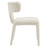 Stellan Curved Back Boucle Upholstered Dining Chair in Cream Set of Two