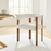 Imogen Performance Velvet Barrel Dining Chairs Set of 2 in Alabaster Deep Brown