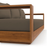 Tahoe Outdoor Patio Acacia Wood Sofa in Natural Cocoa