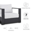 Tahoe Outdoor Patio Powder-Coated Aluminum Armchair in Gray White