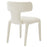 Stellan Curved Back Boucle Upholstered Dining Chair in Cream Set of Two
