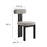 Torian Boucle Fabric Dining Chair Set of 2 in Wenge Taupe