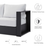 Tahoe Outdoor Patio Powder-Coated Aluminum Sofa in Gray White