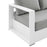 Tahoe Outdoor Patio Powder-Coated Aluminum Sofa in White Gray