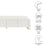 Waterflute 68" Fluted TV Stand in White Matte
