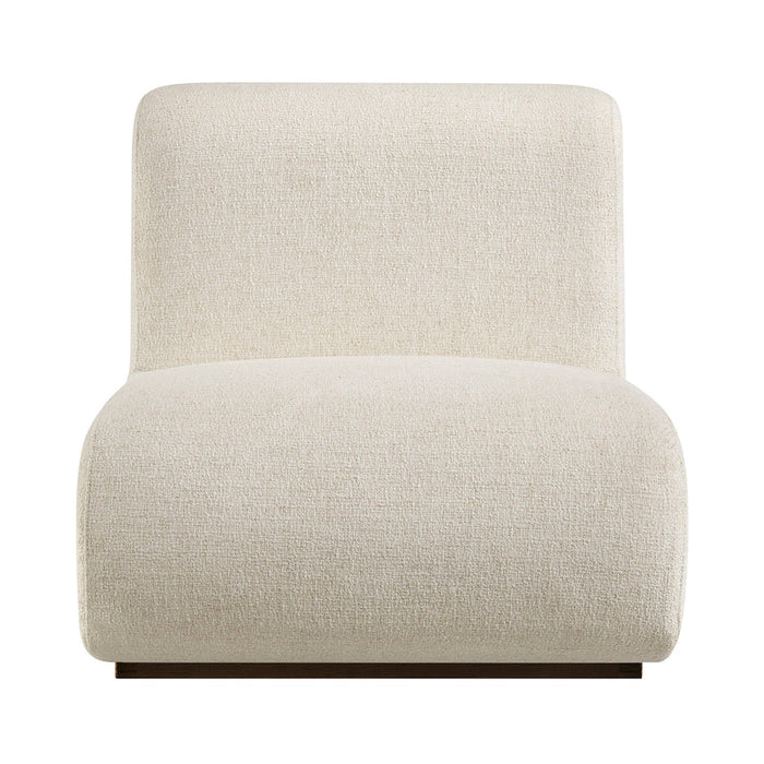Denby Linen Blend Accent Chair in Ivory