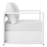 Tahoe Outdoor Patio Powder-Coated Aluminum Armchair in White White