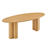 Renwick 79 Inch Oak Veneer Oval Pedestal Dining Table in Oak
