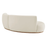 Rialta 2 Piece Curved Performance Velvet Sectional Sofa in Alabaster