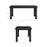 Alvia 72" Rectangular Oak Wood Dining Table in Black