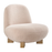 Norwood Faux Mohair Bean Shaped Accent Chair in Petal