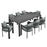 Tahoe 9-Piece Outdoor Patio Aluminum Dining Set in Gray Gray
