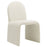 Junia Boucle Upholstered Arch Armless Dining Chair in Cream