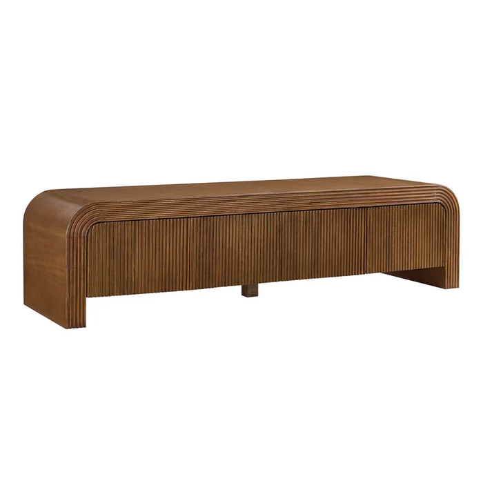 Waterflute 68" Fluted TV Stand in Walnut