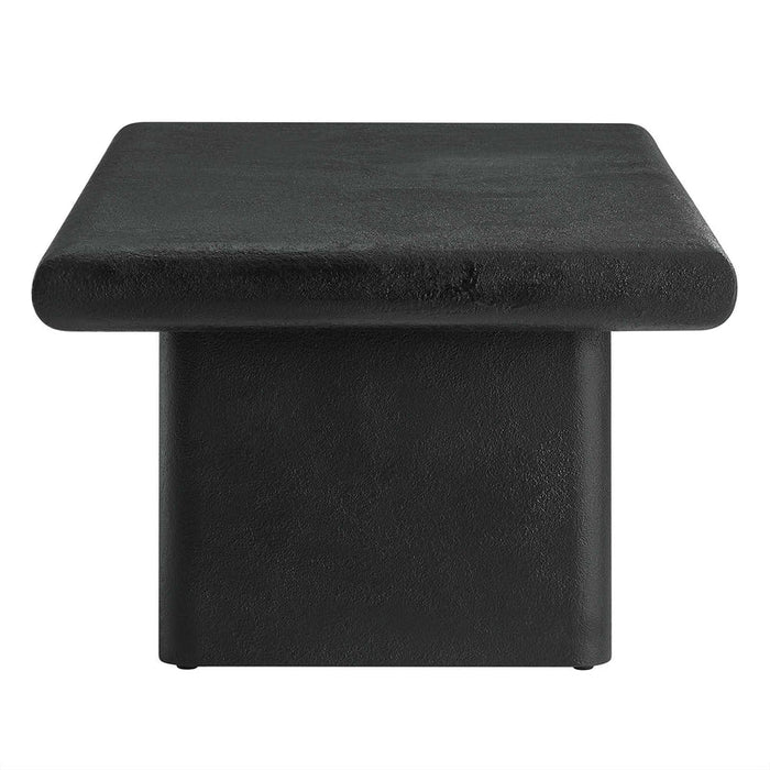 Relic Concrete Textured Coffee Table in Black