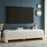 Waterflute 68" Fluted TV Stand in White Matte