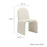 Junia Boucle Upholstered Arch Armless Dining Chair in Cream