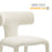 Stellan Curved Back Boucle Upholstered Dining Chair in Cream Set of Two