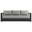 Tahoe Outdoor Patio Powder-Coated Aluminum Sofa in Gray Gray