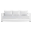 Tahoe Outdoor Patio Powder-Coated Aluminum Sofa in White White