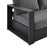 Tahoe Outdoor Patio Powder-Coated Aluminum Sofa in Gray Charcoal
