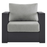 Tahoe Outdoor Patio Powder-Coated Aluminum Armchair in Gray Gray