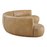Rialta 3 Piece Curved Vegan Leather Sectional Sofa in Toast