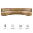 Rialta 3 Piece Curved Vegan Leather Sectional Sofa in Toast