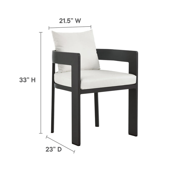 Tahoe 9-Piece Outdoor Patio Aluminum Dining Set in Gray White