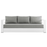 Tahoe Outdoor Patio Powder-Coated Aluminum Sofa in White Gray