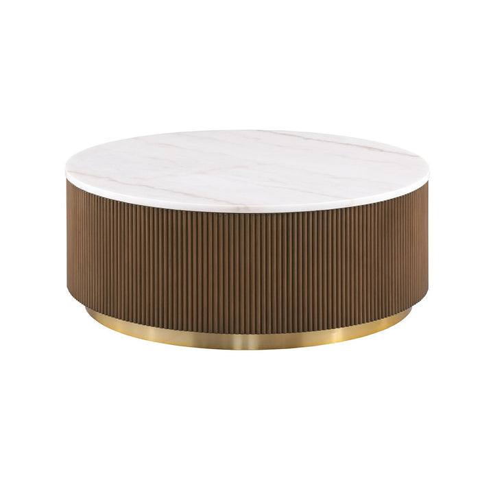Virden Round Coffee Table Brown