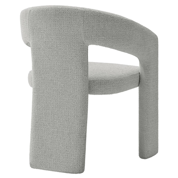 Oslo Barrel Fabric Upholstered Dining Accent Chair in Dove Gray