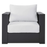 Tahoe Outdoor Patio Powder-Coated Aluminum Armchair in Gray White