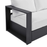 Tahoe Outdoor Patio Powder-Coated Aluminum Sofa in Gray White