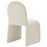 Junia Boucle Upholstered Arch Armless Dining Chair in Cream