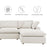 Commix 4-Piece Down Filled Overstuffed Boucle Fabric Sectional Sofa in Ivory